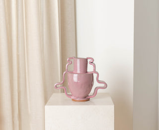 Double Stretch Vase, Eraser Pink by Morgan Peck