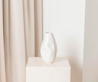 Oyster Speckle Form Vase by Moss Living