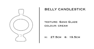 Belly Button Candlestick, Cream by SANE
