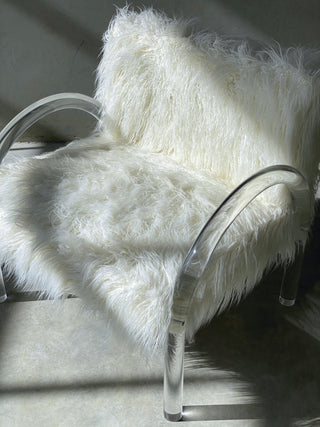 Wylie Chair, White Shag